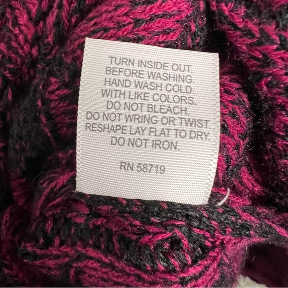 Relativity Geometric Sweater Dolman Sleeve Fringe Bottom Size L - Picture 7 of 8